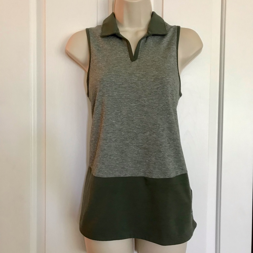 🍀Puma Athletic sleeveless Ladies Top. Olive 🫒 Green. Size S. EUC!